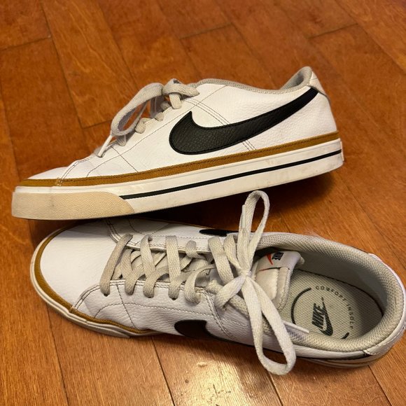 Nike Court Legacy Shoes | White/Desert Ochre/Black | 10.5m / 12w - Picture 6 of 15